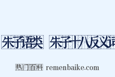 朱子语类·朱子十八反义词是什么意思的图片